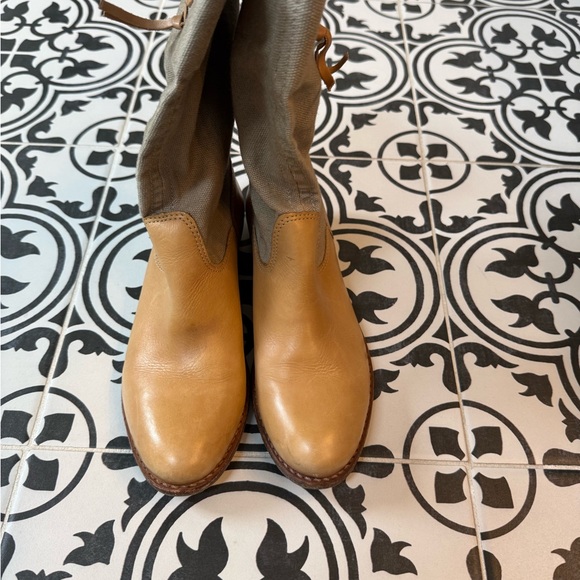 Matisse Coachella Tan Canvas and Leather Ankle Boots - Picture 4 of 9